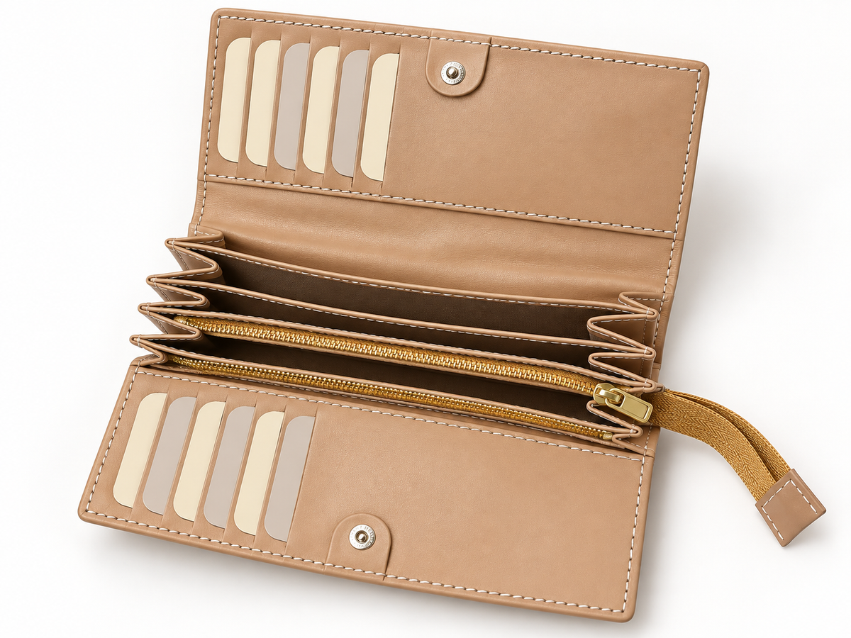 Vertical folding wallet